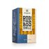 Photo of a pack of Rooibos Vanilla Tea. On the package is an illustration with a yellow pattern as background and the inscription Rooibos Vanilla.